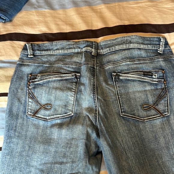 Love and legend jeans; wide leg, size 22; bronze diamond shaped accent rivets - Picture 2 of 5